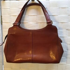 Elegant Brown Leather Handbag